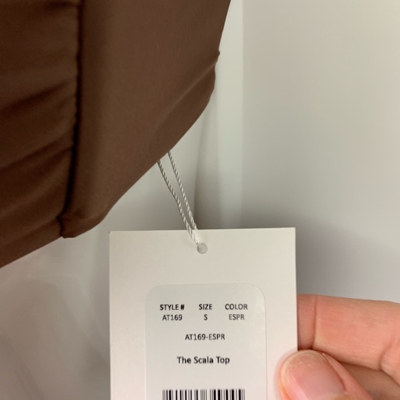 NWT Andie Swim Bikini Set SMALL Brown Riviera High Waist Belted Bottom Scala Top - Picture 7 of 9